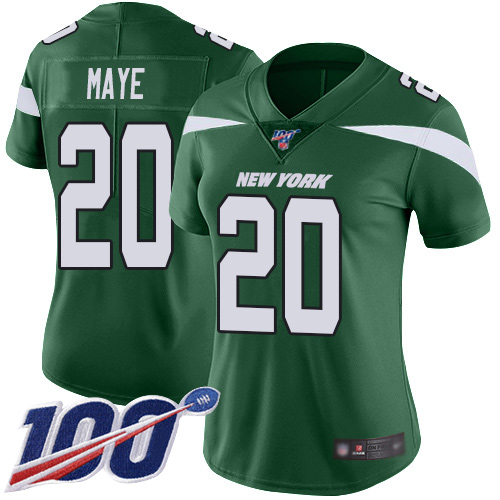 New York Jets Limited Green Women Marcus Maye Home Jersey NFL Football #20 100th Season Vapor Untouchable->women nfl jersey->Women Jersey